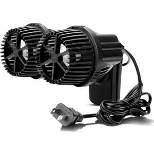 hygger 4200GPH Double Head Aquarium Circulation Pump, Quiet 12W Aquarium Wave Maker, with Strong Magnetic Suction Base, 360Adjustable Power Head, for 110~240 Gal Tank