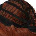 Retro Wig 50s 60s 70s Wig with Bangs for Women Synthetic Hair for Halloween Costume Party(Brown)
