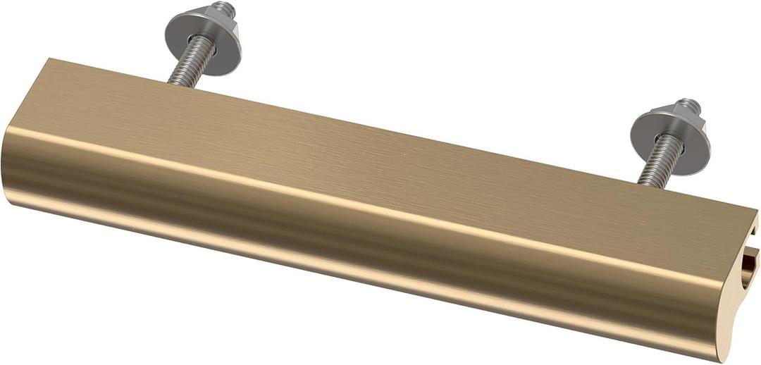 Franklin Brass Adjusta-Pull (5-Pack) Adjustable Drawer Pulls | Fits 1 to 4 Inch Hole Centers | Champagne Bronze Cabinet Handles| Dropped Edge P49108-CZ-B