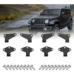 4 Door Hinges for Jeep Wrangler 2007-2018 JK JKU Unlimited Rubicon Sahara OEM Replacement (Interior Door Hinges)