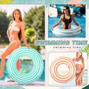 Libima 8 Pcs Inflatable Pool Floats for Adults, Swimming Rings Swim Tube Pool Rings Floaties for Adults Hawaiian Beach Party Decorations