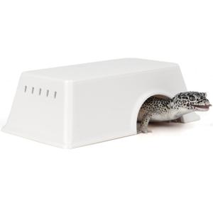 CRITTZOO Snake Hide, Leopard Gecko Tank Accessories for Reptile Ball Python Crested Gecko Lizard Bearded Dragon - WhiteHideL