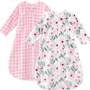 Yoofoss Baby Sleep Sack 18-24 Months, Long Sleeve Sleep Sack 1.5 Tog, Fleece Baby Wearable Blanket with 1-Way Zipper, Soft Warm