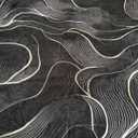 8x10 Area Rug Black White Modern Rug for Living Room Indoor Machine Washable Abstract Rugs for Bedroom Ultra Soft Dining Room Large Carpet Non-Slip Non-Shedding Throw Rug for Home Office