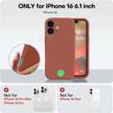 Vooii Compatible with iPhone 16 Case, Liquid Silicone Upgrade [Camera Protection] [Soft Anti-Scratch Microfiber Lining] Shockproof Phone Case for iPhone 16 6.1 inch - Caramel