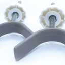 Baby Gate Banister Adapter Y-Spindle Rods - M8 (8mm) for Pressure Mounted Baby and Pet Safety Stair Gates with Extra Long Wall Mounting Screws Rod & Bolts (Y-Grey-Pack of 2)
