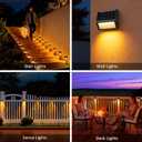 Solar Step Lights, 8 Pack Solar Powered Deck Lights, Outdoor Waterproof Pathway Light, Auto On/Off, 3000K Warm White, Outdoor Lighting for Garden Stairs, Fence, Wall, Porch, Standard