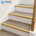 Stair Nosing, Stair Edge Protector, 48" Long Stair Nose Molding - Gold Finish - 48"