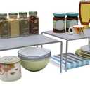Deco Brothers Expandable Cabinet Shelf Organizer for Kitchen Cabinet and Counter, Grey