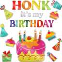 Frienda 27 Pieces Birthday Car Decoration Colorful Reflective Automotive Happy Birthday Magnets for Car Refrigerator Metal Surface Decoration