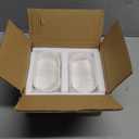 Delling 8 Oz Ramekins - Oval Crme Brulee Ramekins for Baking, Souffle Dishes Oven Safe, Ceramic Dessert Bowls, Set of 6, White