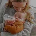 BIBS Baby Glass Bottle. Anti-Colic. Round Natural Rubber Latex Nipple. Supports Natural Breastfeeding, Complete Set - 110 ml, Cloud