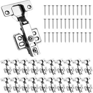 20 Pack 10 Pairs Soft Close Cabinet Hinges Concealed, 105 Degree Full Overlay Kitchen Cabinet Door Hinges, Hinges for Cabinet Doors Hidden Corner Kitchen, for 5/8"-7/8" Thick Cabinet