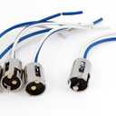 uxcell 5 Pcs 1157 Metal Plastic Housing Parking Brake Wired Light Socket for Car