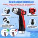 Car Wash Foam Gun/Hose Sprayer, 16 IN 1 Cannon, Adjustable with 2.5-6 Ratio Dial Foam Blaster, 1L Bottle, Nozzles, Mitten, 1/2 Quick Connector for Garden Hose, for Car/Garden Cleaning