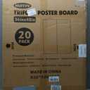 20 Pack Trifold Poster Board, 36in x 48in Corrugated Project Board, White Presentation Board, Trifold Display Board for School Project, Business Presentation, Science Fairs, Event Display