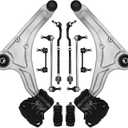Control Arm, Replacement For Control Arms with Ball Joint Sway Bar Links Inner Outer Tie Rods Suspension Kit Compatible With 2013-2020 Ford Fusion, 2015-2020 Lincoln MKZ
