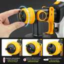 Paint Sprayer 1000W HVLP Electric Spray Paint Gun with 6 Copper Nozzles and 3 Spray Patterns 1200ML High Capacity Container for Furniture, Fences, Walls, Garage Doors (Yellow)
