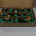 Christmas Tree Ornaments Velvet Balls - 15 Pack 3.15inch with Elegant Color, Velvet Fabric Wrinkle Design for Xmas Tree, Fireplace, Tabletop, Church, Decor (Green)