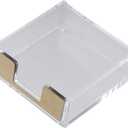 dohobby Gold Color Sticky Note Holder Acrylic Clear Post Note Holder Memo Pad Holder Dispenser Organizer Accessories for Office Home