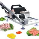 Manual Frozen Meat Slicer, Home Kitchen Stainless Steel Cutter Machine, to Cut Beef Roll, Bacon Mutton Luncheon Spam, For Home Cooking Hot Pot Shabu BBQ, 17cm Blade