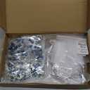 Yinkin 100 Pcs Baptism Favors Set Including 25 Mini Rosary Baptism Favors 25 Organza Bags with Drawstring 25 Thank Kraft Tags 25 Boxes for Christening Party Wedding Supplies Gifts (Blue)