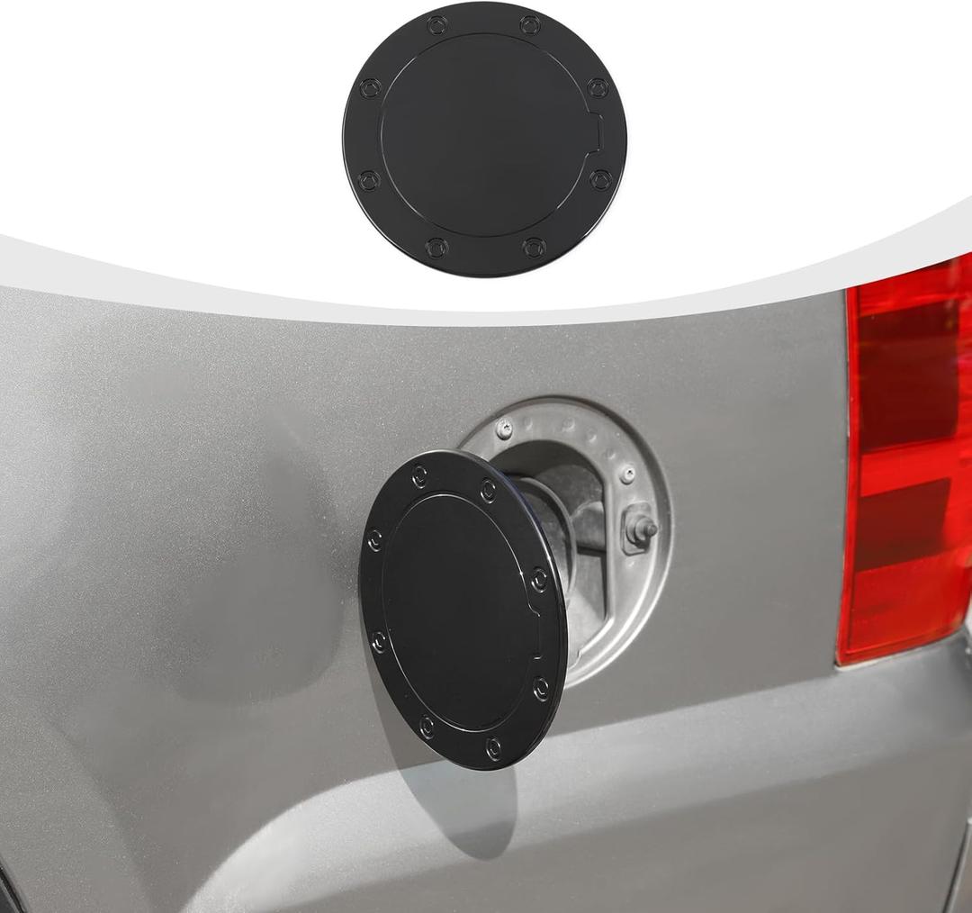 Black Fuel Filler Door Gas Tank Cap Cover Trim Compatible with Chevy Silverado/Suburban/Tahoe/GMC-Yukon/GMC-Sierra/Avalanche 1999-2006