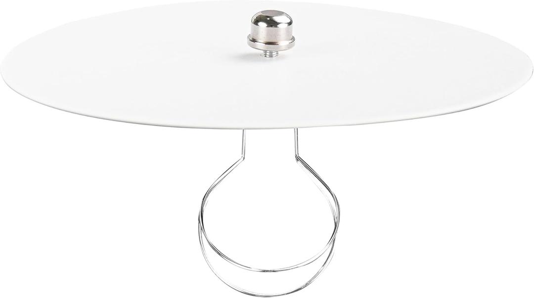 Kiven 6.7 in Round Diffuser Shade with Clip Adapter, Acrylic Lamp Shade Diffusers for Pendants Light Table Lamp, Fits 7-9" Openings, Frosted White, 1 Pack