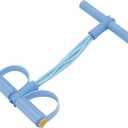 Multifunction Tension Rope - 6-Tube Elastic Resistance Bands,Pedal Resistance Band with Handle,Natural Latex Foot Exercise Bands for Abdomen/Waist/Arm/Leg Stretching Slimming Training (BLUE)