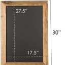 Ilyapa Rustic Wooden Magnetic Kitchen Chalkboard Sign - 20x30 Inch Brown Framed Wall Hanging Chalk Board for Farmhouse Decor, Wedding, Restaurant Menu