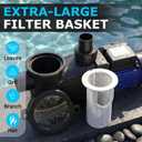 Pool Pump In/Above Ground, 1.5 HP, 4624GPH, Dual Speed 115V, Powerful Energy Saving Swimming Pool Pump with 1.5" & 2.0'' Inlet/Outlet & Strainer Basket. (Dual Speed 1.5HP+115V)