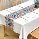 Wipeable Waterproof Tablecloth Vinyl Tablecloths for Rectangle Tables Heavy Duty PVC Tablecloth for Kitchen Dining Table (Flowers-3, 54'' x 54'')