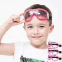 COMLZD Kids Safety Goggles, Safety Glasses For Kids, Kids Sports Goggles Science Lab Eye Protection Resistant Lens Anti-fog (3 Pink)