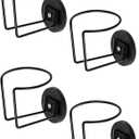 Treela 4 Pcs Magnetic Cup Holder Stainless Steel Cup Caddy Drink Holder for Tractor Refrigerator Treadmill Mower Truck Automotive Rv Car Trailer Boat Metal Surface