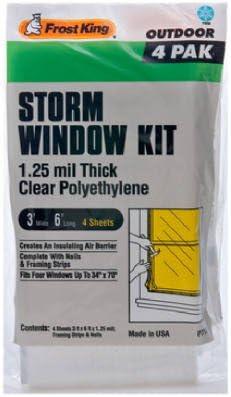 Frost King Clear Outdoor Storm Window Kit 36 in. W x 72 in. L