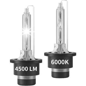 2 Pcs 6000K White D4R HID Headlight Bulbs Replacement for Toyota Prius Avalon 2006 2007 2008 2009 Xenon Headlight Kit Bulbs High Low Beam Up to 350% Brightness Hid Bulbs 12V 35W Plug and Play