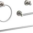 BGL Bathroom Accessory Set Brushed Nickel 4-Pieces Bathroom Towel Rack 24 Inches Adjustable Bathroom Hardware Set