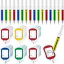 Maitys 48 Pcs Halloween Syringe Pens Nurse Gifts Bulk with Blood Bag Designed Sticky Notes Novelty Pen for Nurse Party Favor Medical Assistant Gifts Nursing Student School Supply