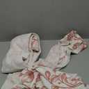 ANRODUO Vintage Floral Curtains Rust Floral Patterned Curtains Vintage French Country Style Drapes 96 Inches Long 2 Panels Set Light Filtering Back Tab Semi Sheer Drapes for Living Room Bedroom