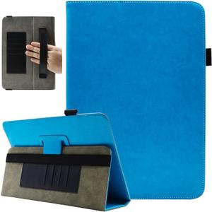 Universal 10 Inch Tablet Case, Universal 10.1 Inch Tablet Case, Viclowlpfe Protective Folio Stand Android Case for 9.6-11 Inch Tablet with Hand Strap and Cards Slots, Blue