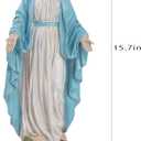 Our Lady of Grace Blessed Virgin Mother Mary Statue Catholic Religious 15.8 Inch Colored Resin Statue Figurine for Garden, Outdoor, Patio, Cemetery Grave Stone (Monther Mary)