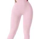 YEOREO Women Long Sleeve Workout Jumpsuit Zip Up Romper Bottom Pants Bodysuit Bodycon Sexy One Piece Icy Pink M