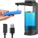 AIKE 17oz. Touch-Free Rechargeable Automatic Liquid Soap Dispenser for Kitchen Dish Soap (Black)