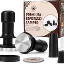 Espresso Tamper 58mm Fits E61 Portafilter Compatible With Rocket, Gaggia Classic, Rancilio Silvia, ECM, Profitec, La Marzocco Spring Loaded Calibrated Self Leveling Coffee Tamper Tool