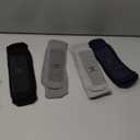 unenow Unisex Non Slip Grip Socks with Cushion for Yoga Pilates Barre Home & Hospital (Medium, 4 Pairs-black/Blue/Light Grey/Dark Grey)