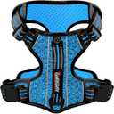 BARKBAY Dog Harness No Pull with ID Tag Pocket - Heavy Duty, Reflective, Easy Control for Large Dogs(Blue/Black,M)