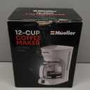 MELLERHOME 12-Cup White Coffee Maker - Borosilicate Carafe, Auto-Off, Reusable Filter, Anti-Drip, Keep-Warm Function, Clear Water Level Window, White Kitchen Accessories