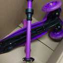 Purple Mini 3 Wheel Scooter for Kids Lean-to-Steer with LED Light-Up Wheels, Adjustable Handlebar, Wide Anti-Slip Deck, Smooth PU Wheels, Rear Foot Brake Toddler Scooter for Ages 2+, Compact
