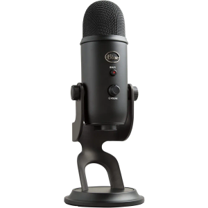 Logitech Creators Blue Yeti USB Microphone for Gaming, Streaming, Podcast, YouTube, Discord, PC, Studio Sound, Plug & Play-Blackout