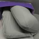 C CUSHION LAB Deep Sleep Pillow, Patented Ergonomic Contour Design for Side & Back Sleepers, Orthopedic Cervical Shape Gently Cradles Head & Provides Neck Support & Shoulder Pain Relief - Calm Grey